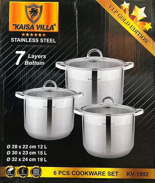 KAISA VILLA KV-1902 Stainless Steel Cookware Set